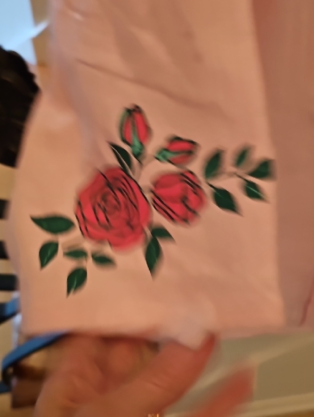 Peach Love California Pink 'Howdy' Graphic Tee with Rose & Horseshoe- Oversized - Picture 3 of 5